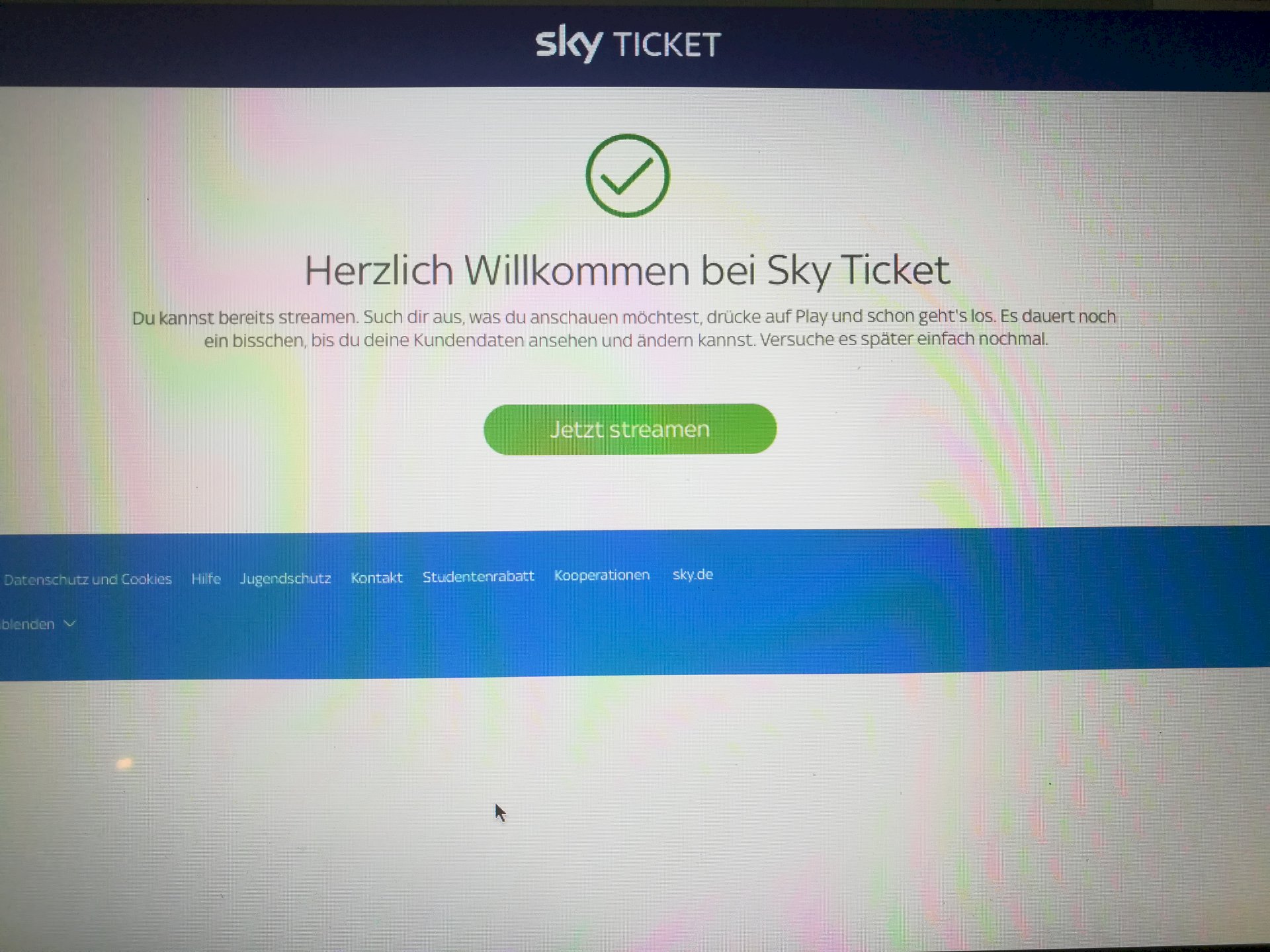 Sky ticket is not working