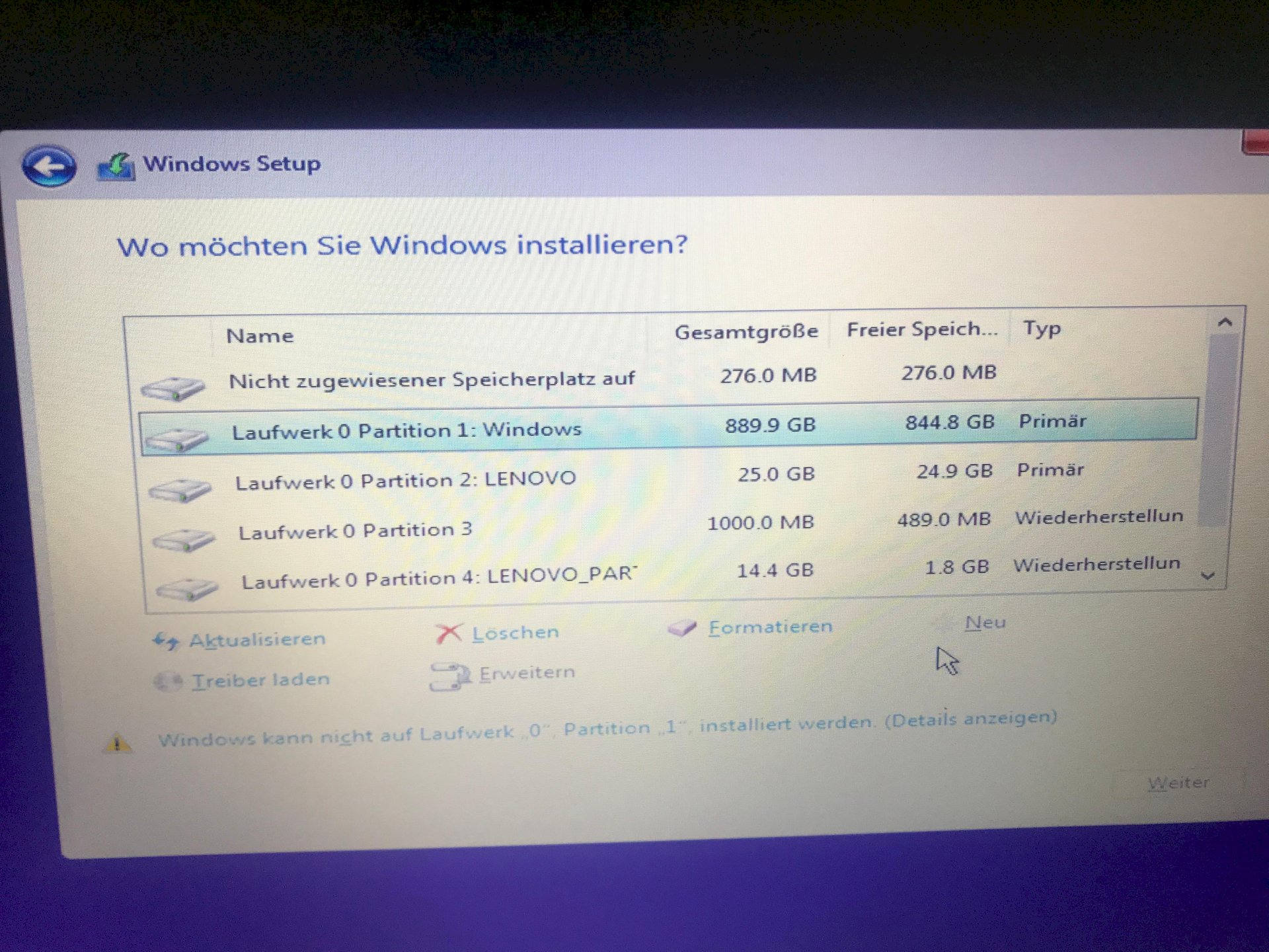 Windows 10 - Installation can t continue