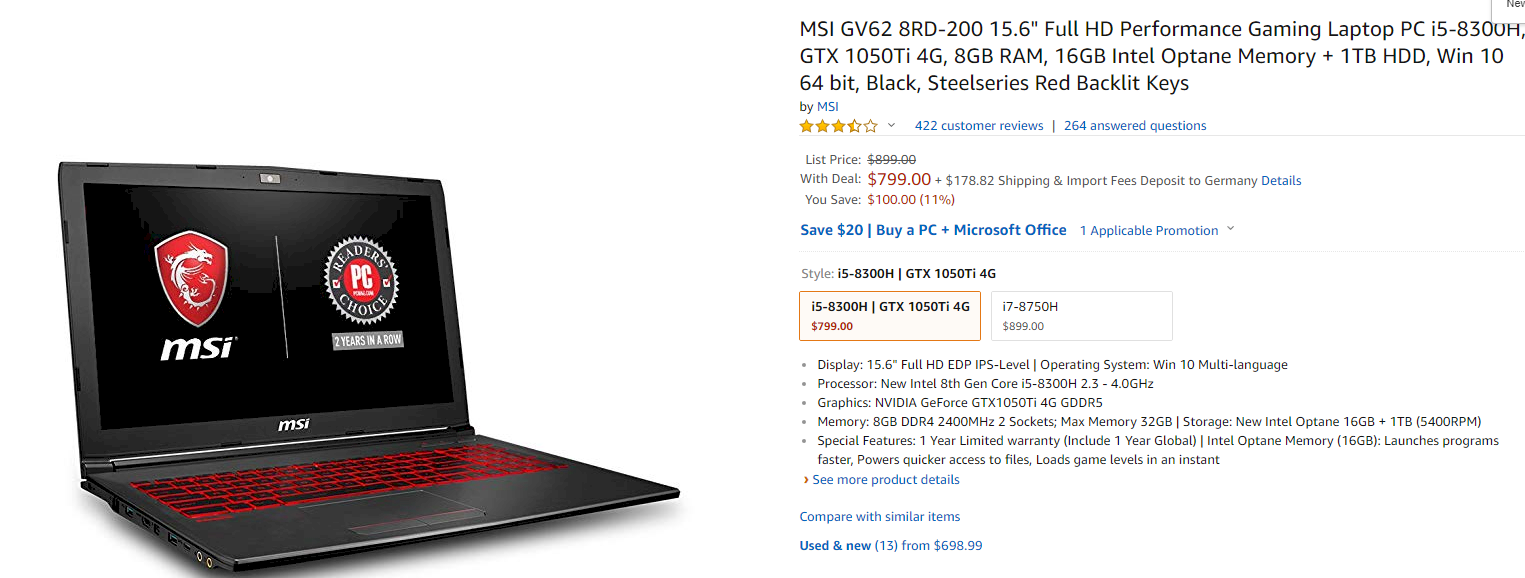 Do you find the price performance ratio of this laptop good