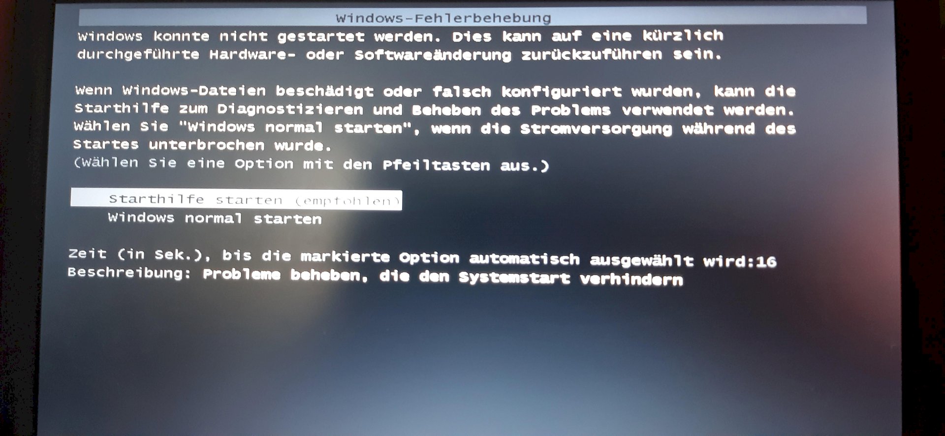 Windows 7 doesn t just start that