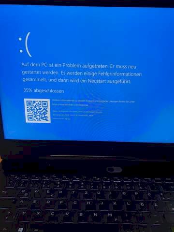 Error message when starting the laptop windows10