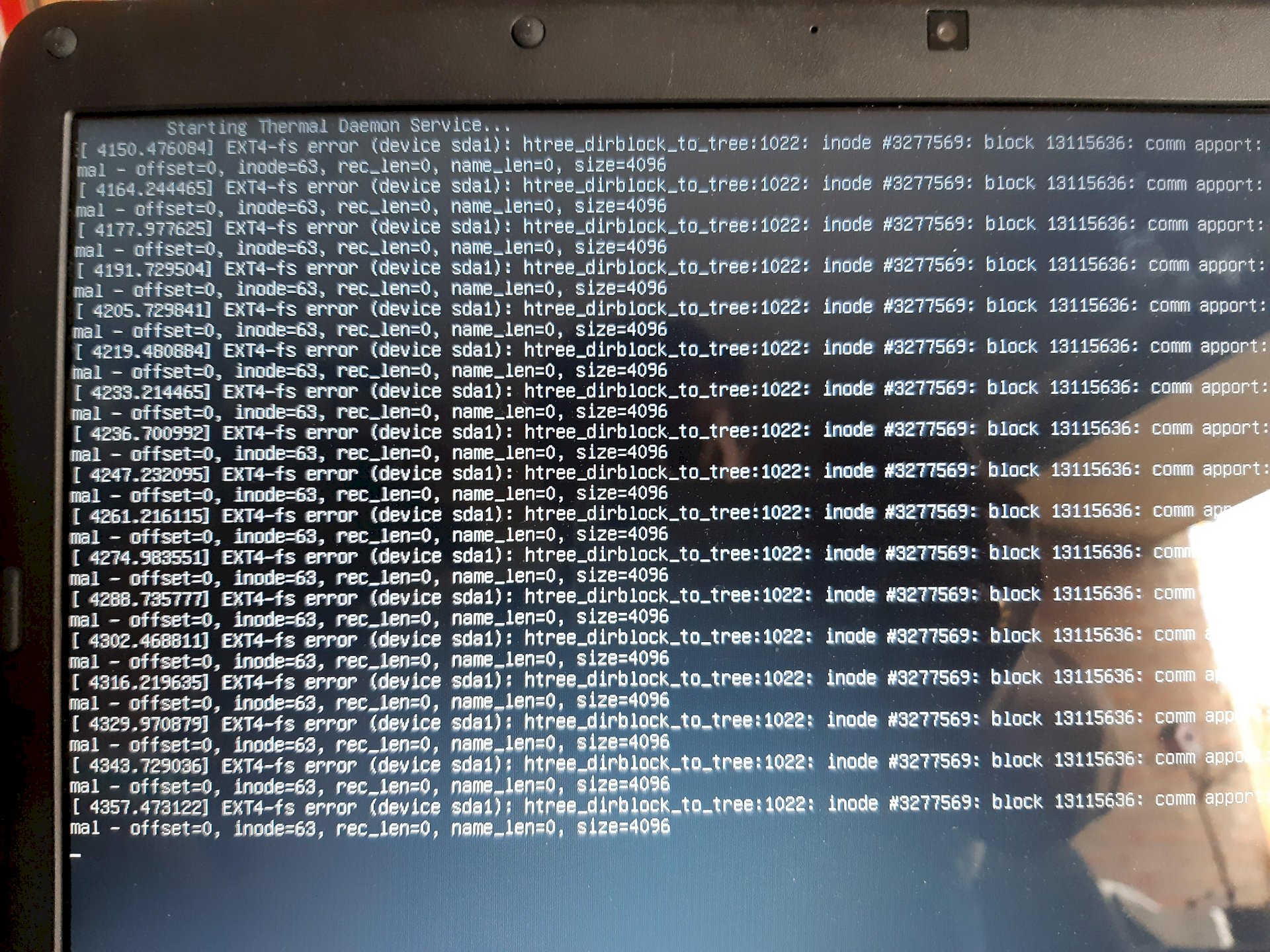 Error at UBUNTU