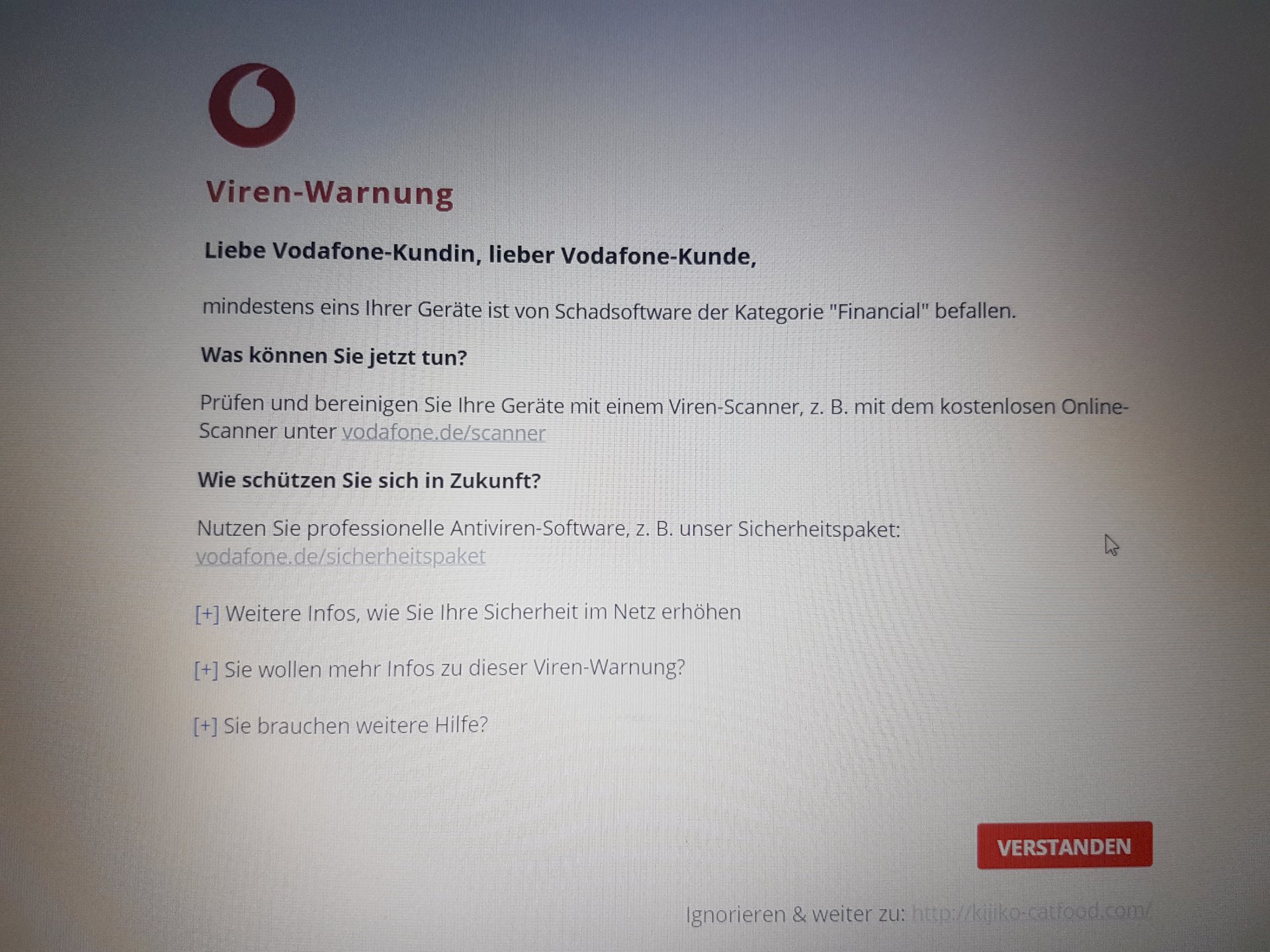 Vodafone virus alert will not go away