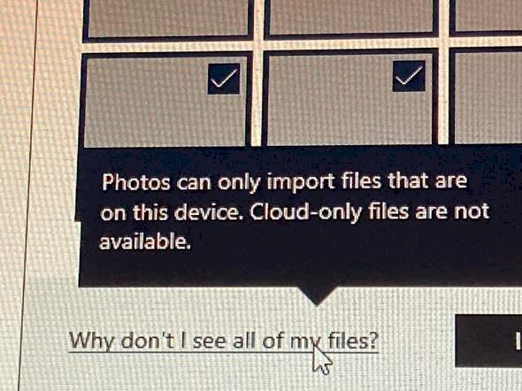 Why can t I import all the pictures on my acer laptop