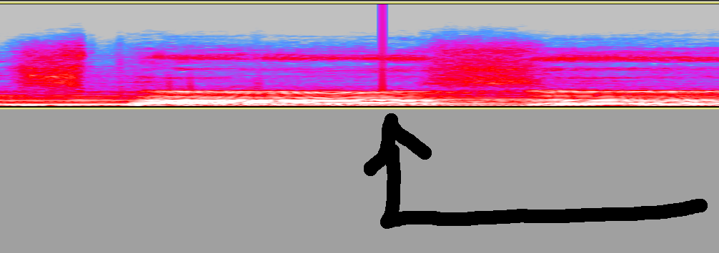 Holes jerk in audio recording. Smooth iron with Audacity