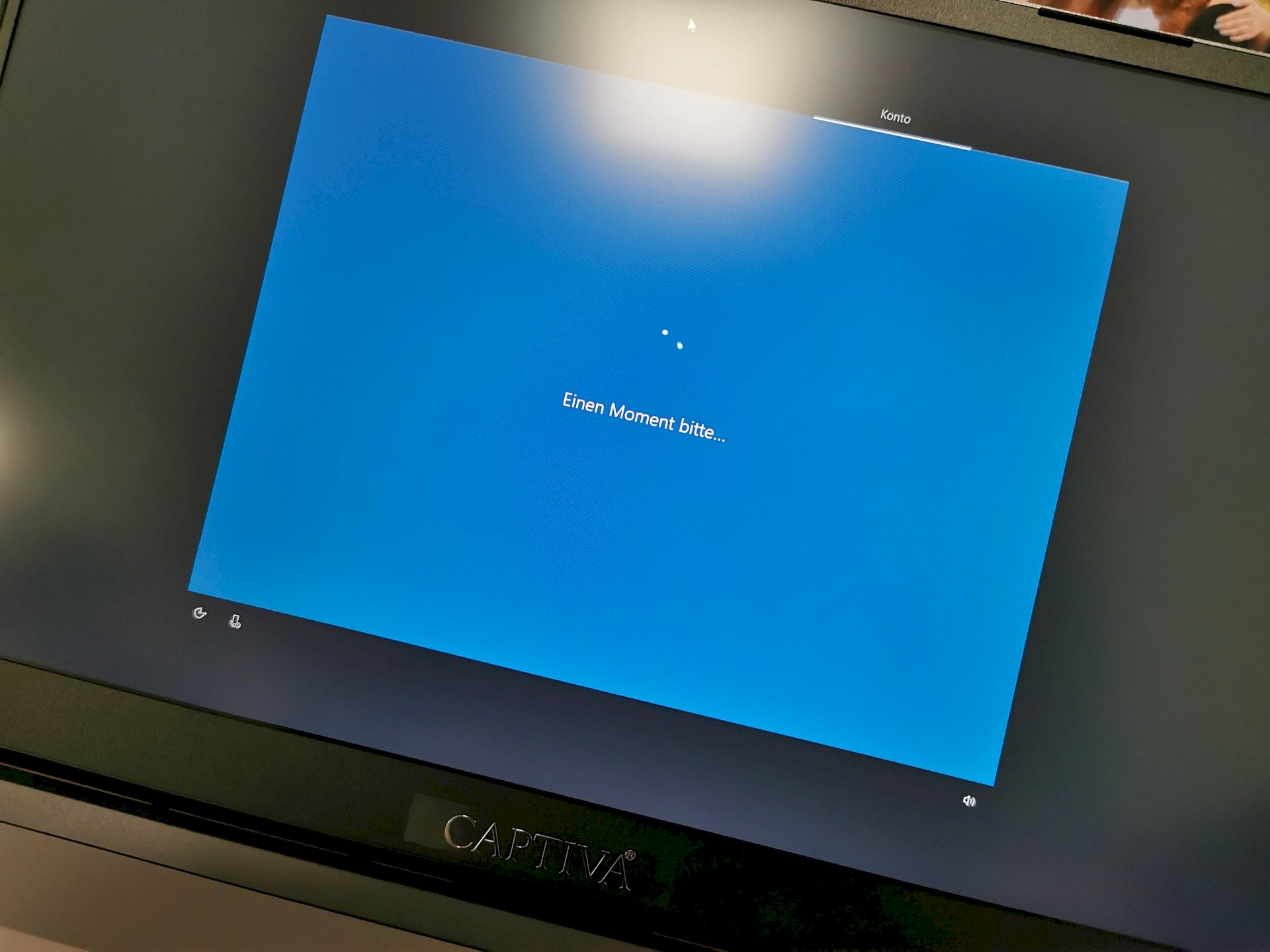My new laptop keeps charging during initial setup, is that normal