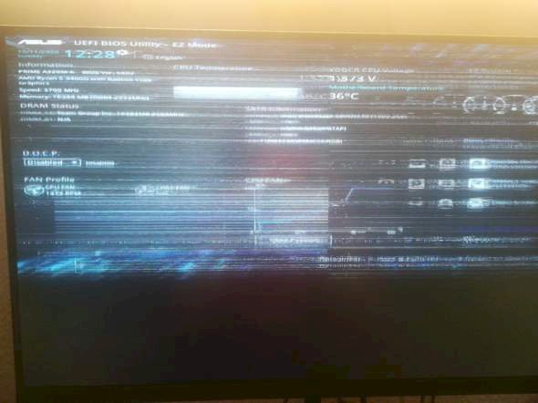 Bios menu flickers all the time