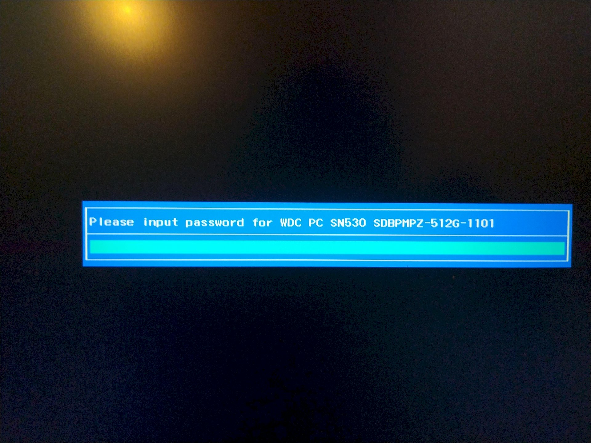 Suddenly an HDD password on the laptop