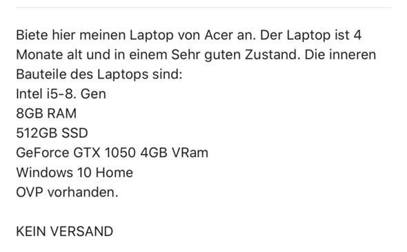 Laptop on ebay classifieds