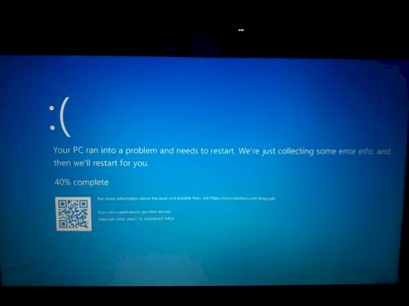 What does this blue screen mean and what should I do