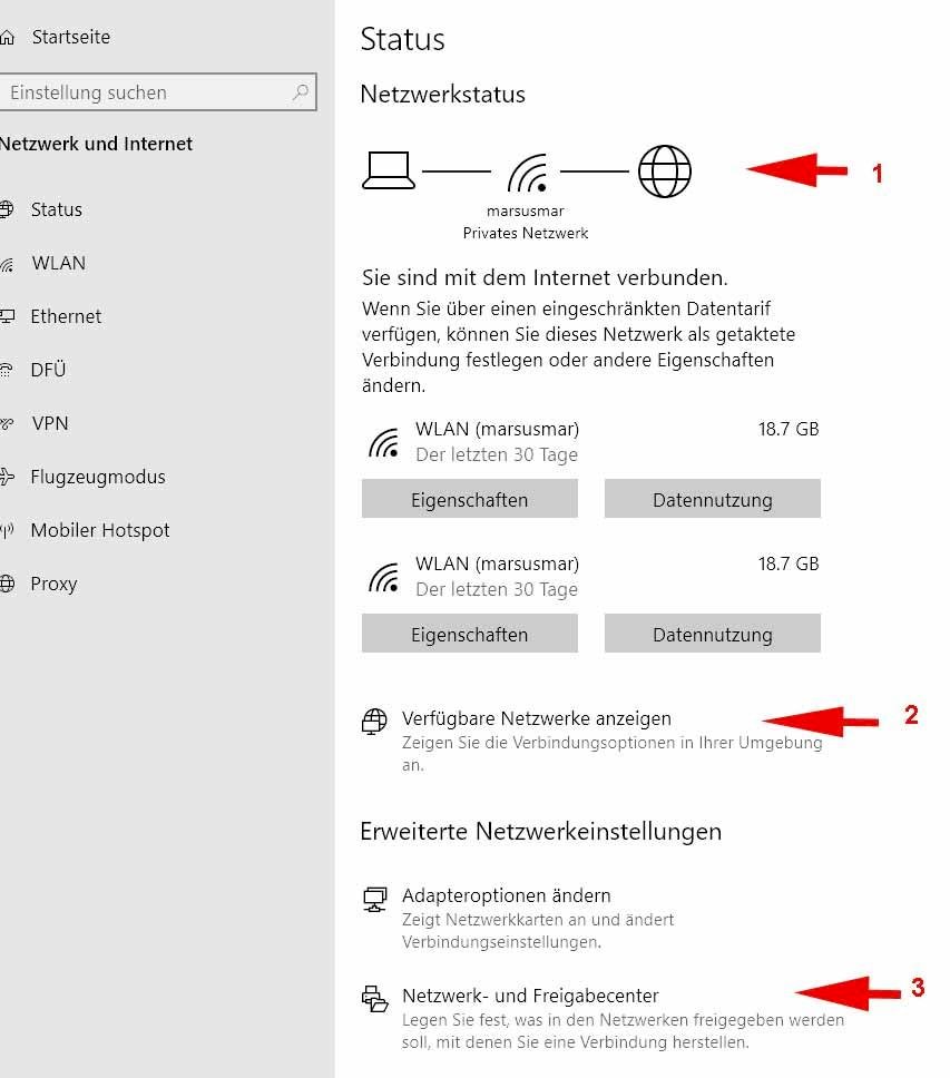 WLAN Windows 10 - 1