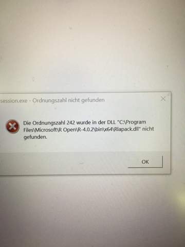 Problem with RStudio, ordinal number was not found