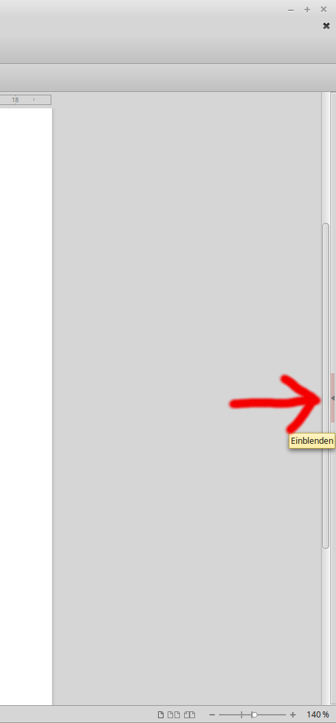 How do I recover the property list in Libre Office image