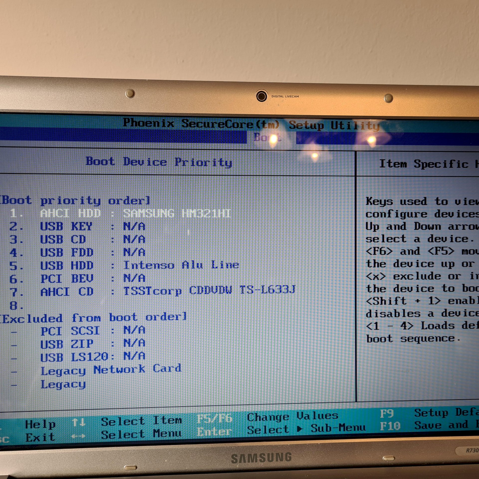 How do I change the boot order in the BIOS here