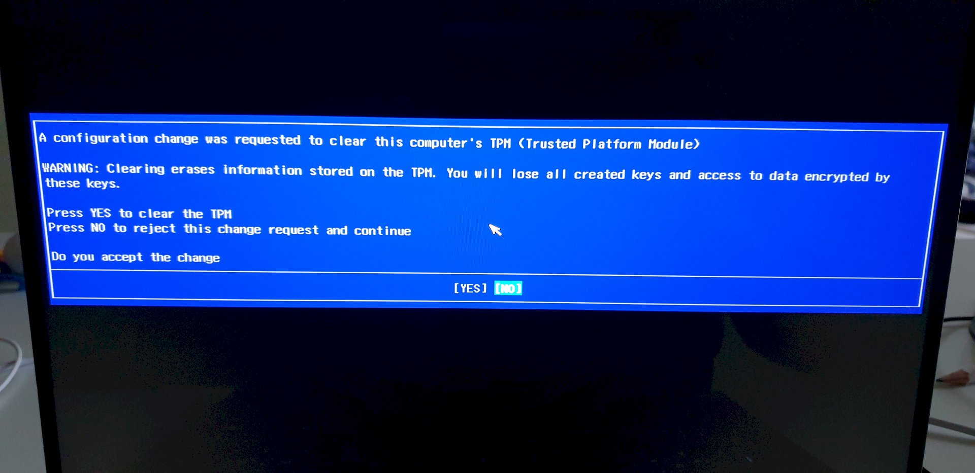 Reset laptop to factory settings error