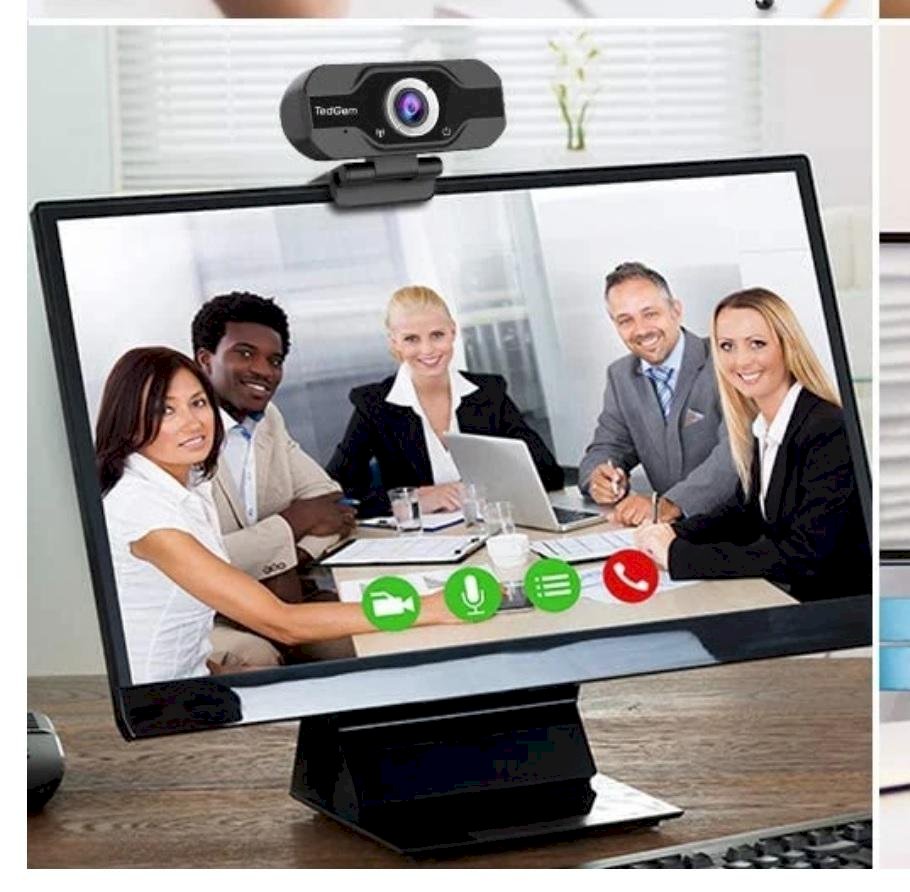 Attach the webcam to the monitor